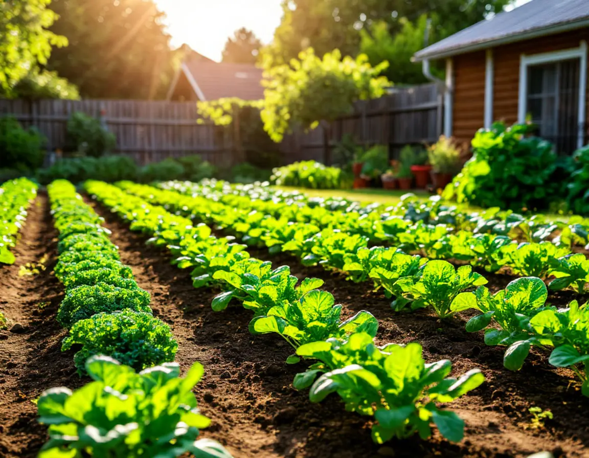 Potager dans un jardin